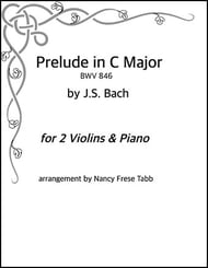 Bach Prelude (BWV 846) arranged for Two Violins and Piano P.O.D. cover Thumbnail